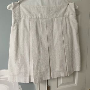 Lauren James pleated seersucker skirt